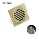 GobekUsa Brass Square Floor Drain 10x10cm for Bathroom Shower with Insect-Proof Deodorant