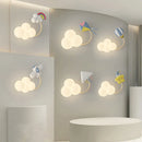 GobekUsa Kids Airplane Wall Light with Rainbow Kite Design