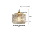GobekUsa Japanese Style LED Pendant Lamp Copper Glass Hanging Light Fixtures