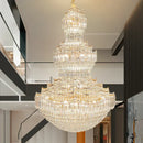 GobekUsa Crystal Chandelier: European Villa Lobby Staircase Long Chandelier