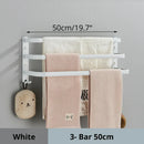 GobekUsa Aluminum Bathroom Towel Rack with Hook, Wall Mounted Multiple Layer Cloth Hanger