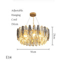 GobekUsa Crystal Chandelier Pendant Light for Living Room Bedroom Foyer
