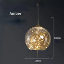 GobekUsa Glass Pendant Lights: Modern LED Ceiling Chandelier for Bedroom & Bathroom