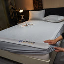 GobekUsa Antibacterial Ice Silky Soft Fitted Sheet Set, Striped Geometric Pattern, Breathable Mattress Cover