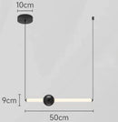 GobekUsa Glass Rod Pendant Light - Modern Long Hanging Lamp for Living Room, Bedroom & Shop