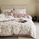 GobekUsa Egyptian Cotton Print Bedding Set - Queen King Ru Size Sheets Pillowcases Blanket Cover