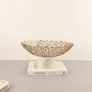 GobekUsa Coral Disc Pedestal | Metal Tray Marble Base Fruit Plate Gold Compote