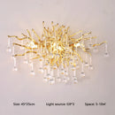 GobekUsa Crystal LED Wall Light Sconces for Living Room Bedroom, Modern Interior Wall Lamp