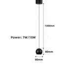 Nordic Ball Pendant Light in Black or White Aluminum