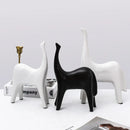 GobekUsa Black & White Horse Abstract Ornaments for Home Decor