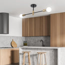 GobekUsa Industrial Chandelier: Modern Wrought Iron LED Ceiling Lamp for Home Decor