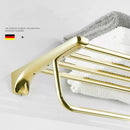 GobekUsa Gold Bathroom Hardware Set: Towel Rack, Shelf, Paper Holder, Towel Holder, Toilet Brush Holder