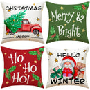 GobekUsa Christmas Linen Decorative Pillows Print Lumbar Pillow Home Decor