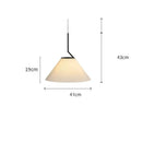 GobekUsa Cream LED Pendant Light Nordic Pleated Chandelier for Home Decoration