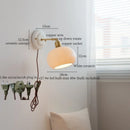GobekUsa Ceramic Wall Sconce Light Copper Arm Nordic Minimalism Bedroom Bathroom Mirror