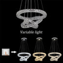 GobekUsa Crystal LED Chandelier Pendant Light for Modern Luxury Living Dining Room Décor