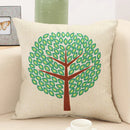 GobekUsa Abstract Tree Flower Pattern Pillow Cover for Home Decor