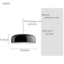 GobekUsa Italian Minimalist Round LED Ceiling Lamp Black White Bedroom Light