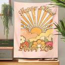 GobekUsa 70s Girl Sunset Tapestry Wall Hanging for Boho Living Room Bedroom Decor