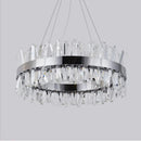 GobekUsa Crystal LED Pendant Light Chrome/Gold Luxury Chandelier for Kitchen Living Room.
