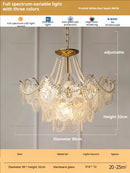 GobekUsa Glass Dining Room Chandelier: Retro French Style for Living & Master Bedroom