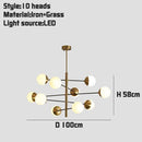 GobekUsa Glass Bubble Chandelier for Kitchen Bar Dining Bedroom Lighting