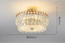 GobekUsa Crystal LED Chandelier Ceiling Lamp Modern Living Room Bedroom Light