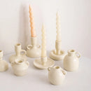 GobekUsa Geometric Ceramic Candle Holder Set - Decorative Home Decor Ornaments