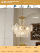 GobekUsa Glass Dining Room Chandelier: Retro French Style for Living & Master Bedroom