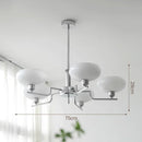GobekUsa Glass Ball Pendant Chandelier LED Lamp for Modern French Bedroom