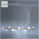 GobekUsa Caterpillar Metal Ball Chandelier: Modern Creative Long Bar Pendant Light for Kitchen Dining Room