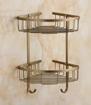 GobekUsa Brass Bathroom Hardware Set: Shelf, Toilet Brush Holder, Paper & Towel Holder