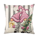 GobekUsa Christmas Letter Print Linen Throw Pillow Cover for Holiday Home Decoration