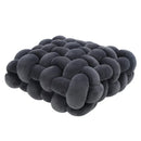 GobekUsa Knot Square Pillows: Handmade Decor for Living Room, Bedroom, Office in Grey