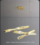 GobekUsa Gold Steel LED Pendant Lights - Luxury Dimmable Suspend Lamp