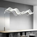 GobekUsa Acrylic Ribbon LED Pendant Chandelier - Designer Dining Room Hanging Lamp