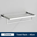 GobekUsa Black Towel Rack Bar 40cm SUS304 Modern Gold Cloth Holder Wall Mounted