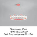 GobekUsa Crystal Flower Ring Chandelier for Modern Living and Bedroom