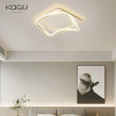 GobekUsa Golden LED Ceiling Chandelier: Modern Simplicity for Living, Dining, and Bedrooms