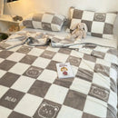 GobekUsa Cozy Checkered Fleece Blanket for All Seasons