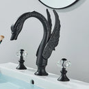 GobekUsa Golden Swan Crystal Dual Handle Basin Tap