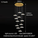 GobekUsa LED Lotus Staircase Chandelier: Modern Design for Hotel Lobby, Villa, Kitchen Lighting