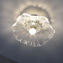 GobekUsa Lotus Glass LED Ceiling Light with Copper Base - Modern Nordic Design