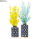 GobekUsa Geometric Stripes Ceramic Vase Home Decor Storage Tank Living Room Table