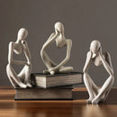 GobekUsa Abstract Thinker Woman Figurine Resin Sculpture Modern Art Decor Craft Ornament