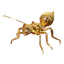 GobekUsa Golden Ant Metal Sculpture Figurine Home Decor Insect Ornament