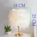 GobekUsa Crystal Feather LED Table Lamp for Bedroom, Study, & Living Room