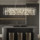 GobekUsa Crystal Branch Chandelier for Dining, Living, Bedroom - Chrome - Round Design