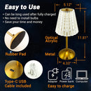 GobekUsa Crystal Diamond Touch Sensor Cordless Table Lamp