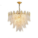 GobekUsa Leaf Glass Chandelier - Nordic Style Light Luxury Pendant Lamp